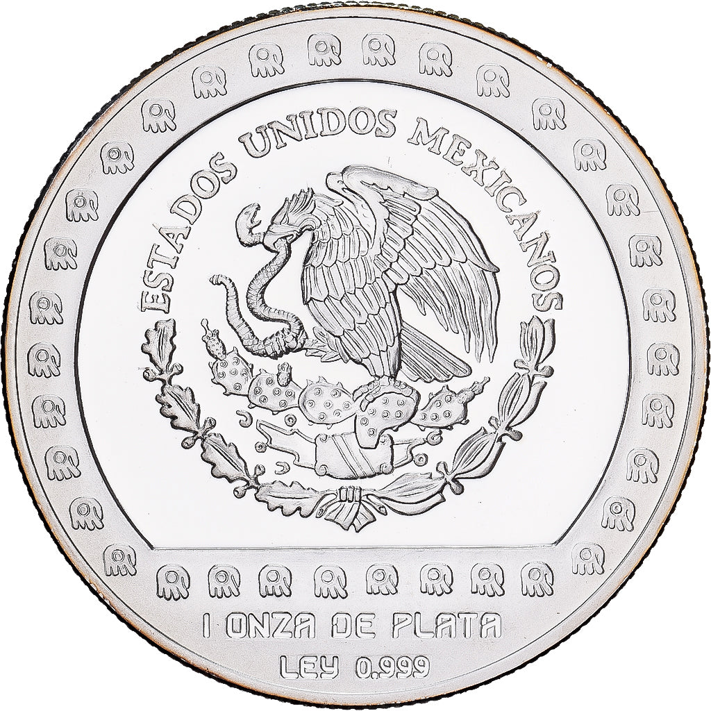 México, 100 Pesos, 1992, Mexico City, Prata, MS(64), KM:563