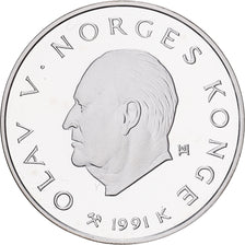 Noruega, Olav V, 100 Kroner, 1994, Kongsberg, Prata, MS(64), KM:433