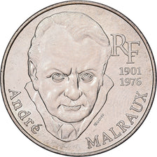 França, 100 Francs, André Malraux, 1997, Paris, Prata, AU(50-53), KM:1188
