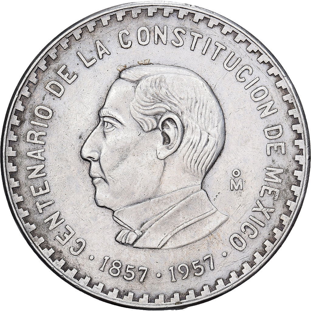 Mexico, 10 Pesos, 1957, Mexico City, Silver, AU(50-53), KM:475