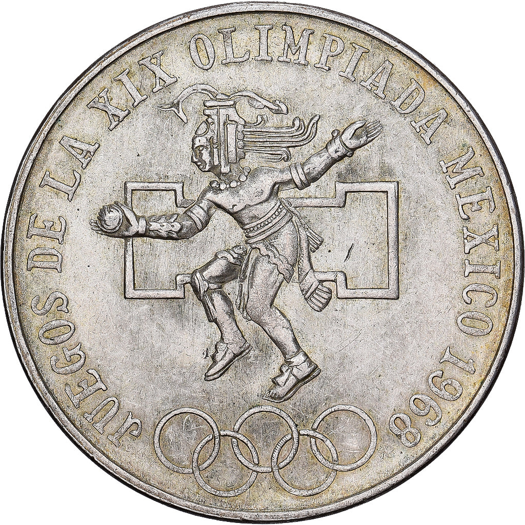 Mexico, 25 Pesos, 1968, Mexico City, Silver, EF(40-45), KM:479.2