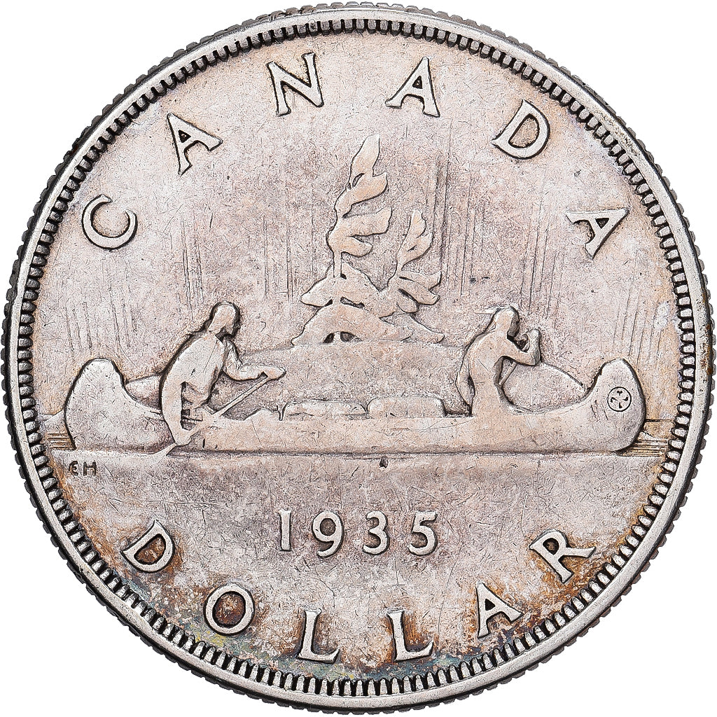 Canadá, George V, Dollar, 1935, Royal Canadian Mint, Prata, VF(30-35), KM:30