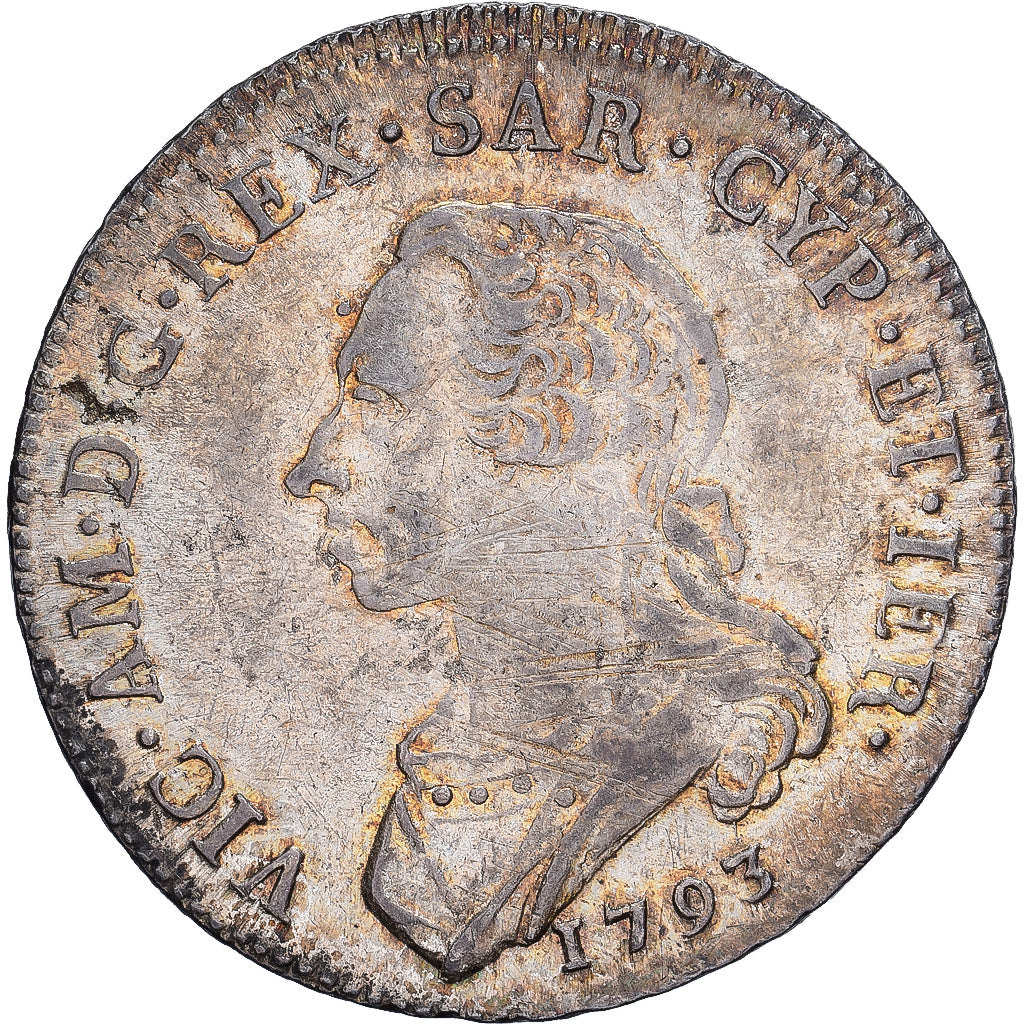 Kingdom of the Two Sicilies, Vittorio Amedeo III, 1/2 Scudo, 1793, Torino