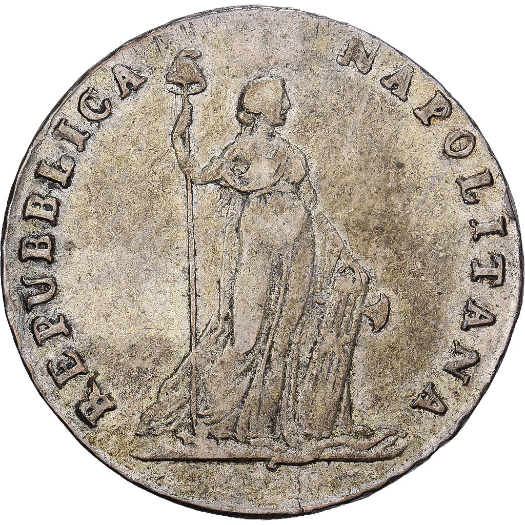 Neapolitan Republic, NAPLES, 12 Carlini, An VII (1799), Naples, Srebro