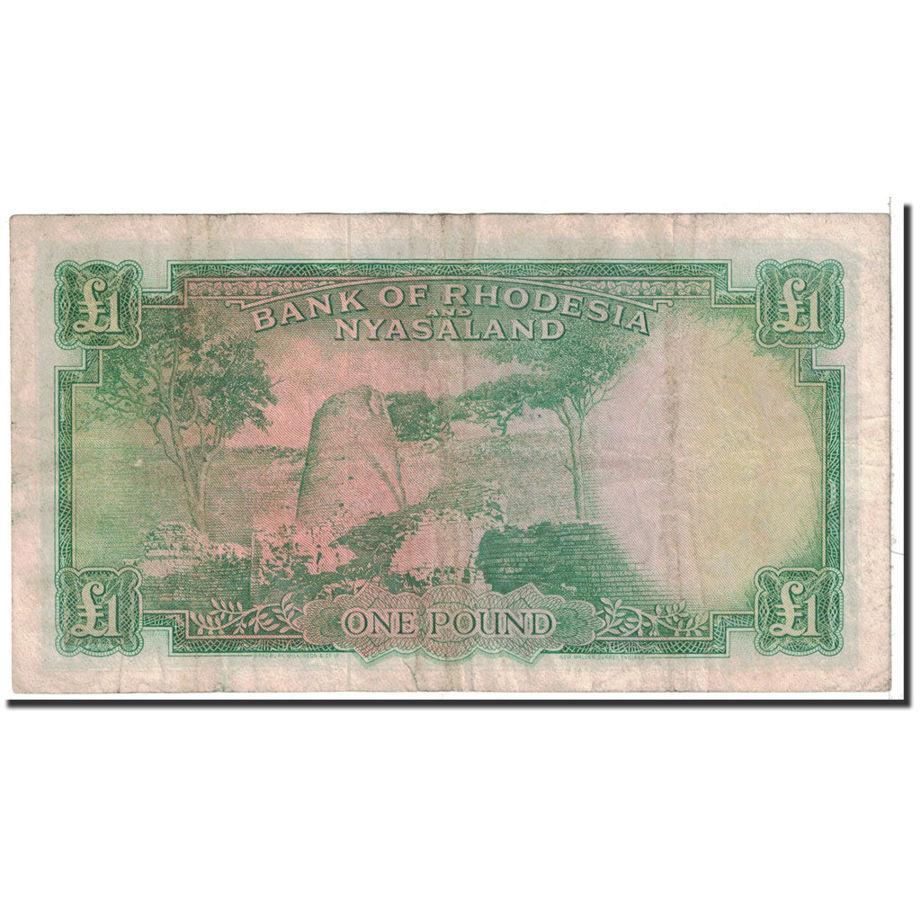 Banknote, Rhodesia and Nyasaland, 1 Pound, 1960, 1960-01-29, KM:21a, EF(40-45)