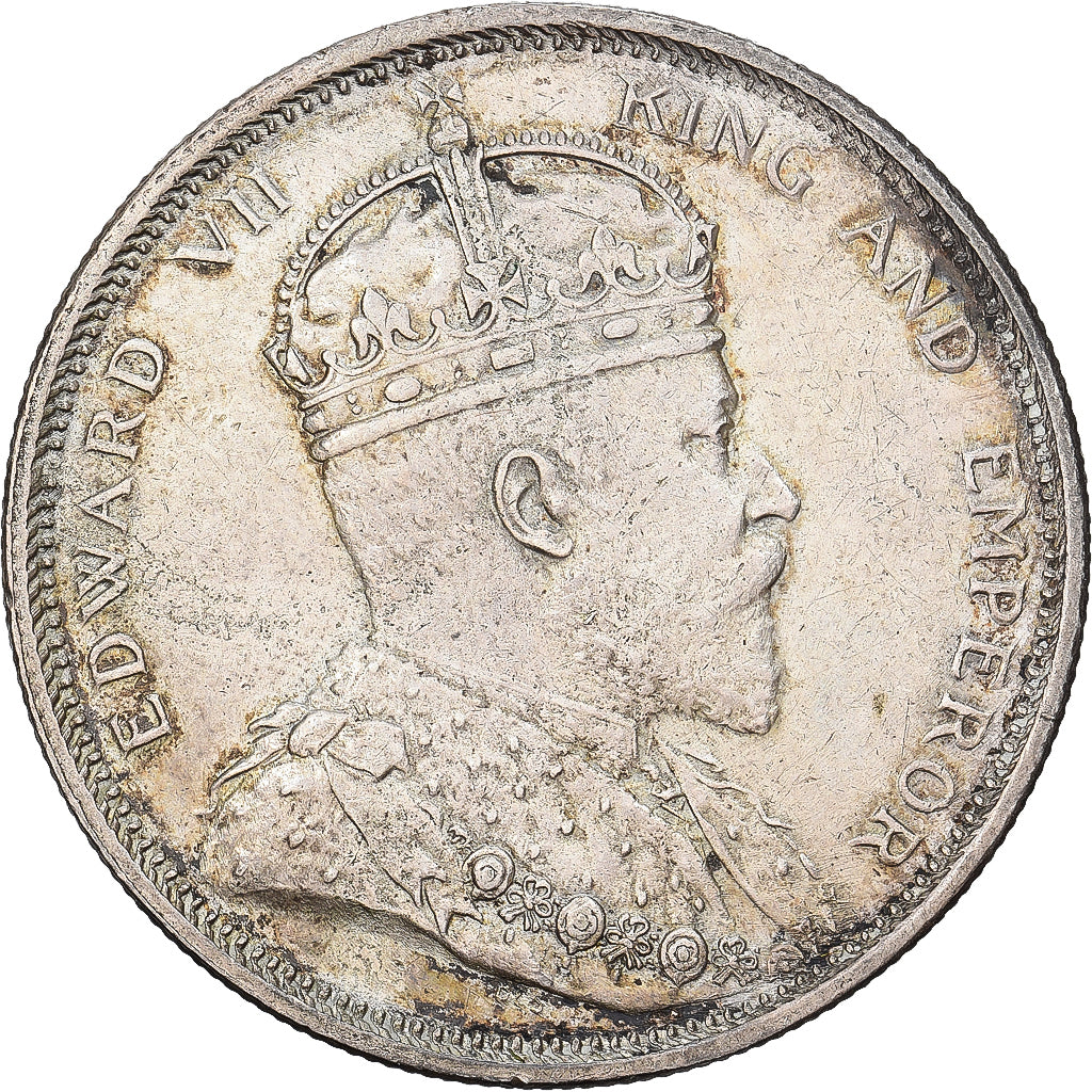 Hong Kong, Edward VII, Dollar, 1904, Prata, MS(60-62), KM:25