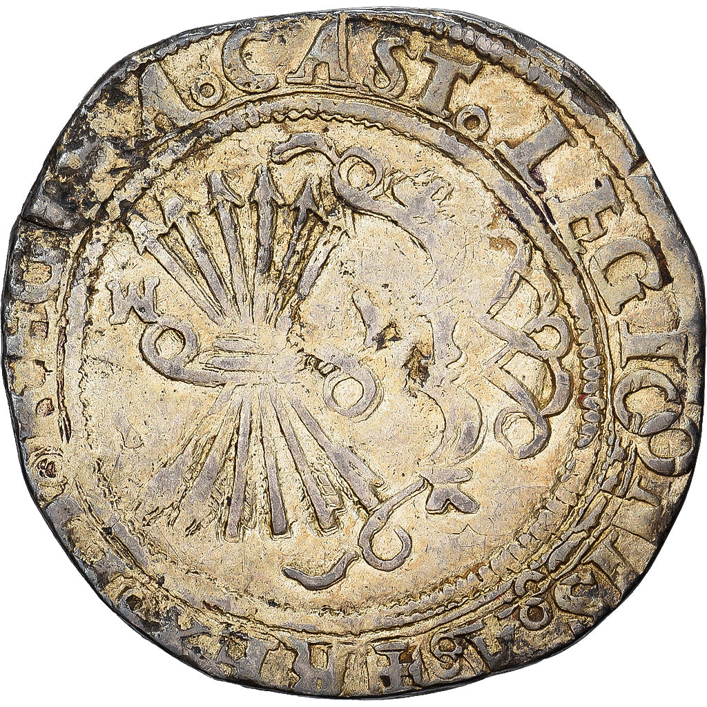 Espanha, Ferdinand & Isabella, Real, 1474-1504, Toledo, Prata, VF(30-35)