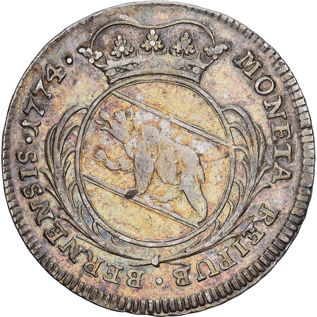 City of Bern, BERN, 1/4 Thaler, 1774, Bern, Zilver, PR, KM:118