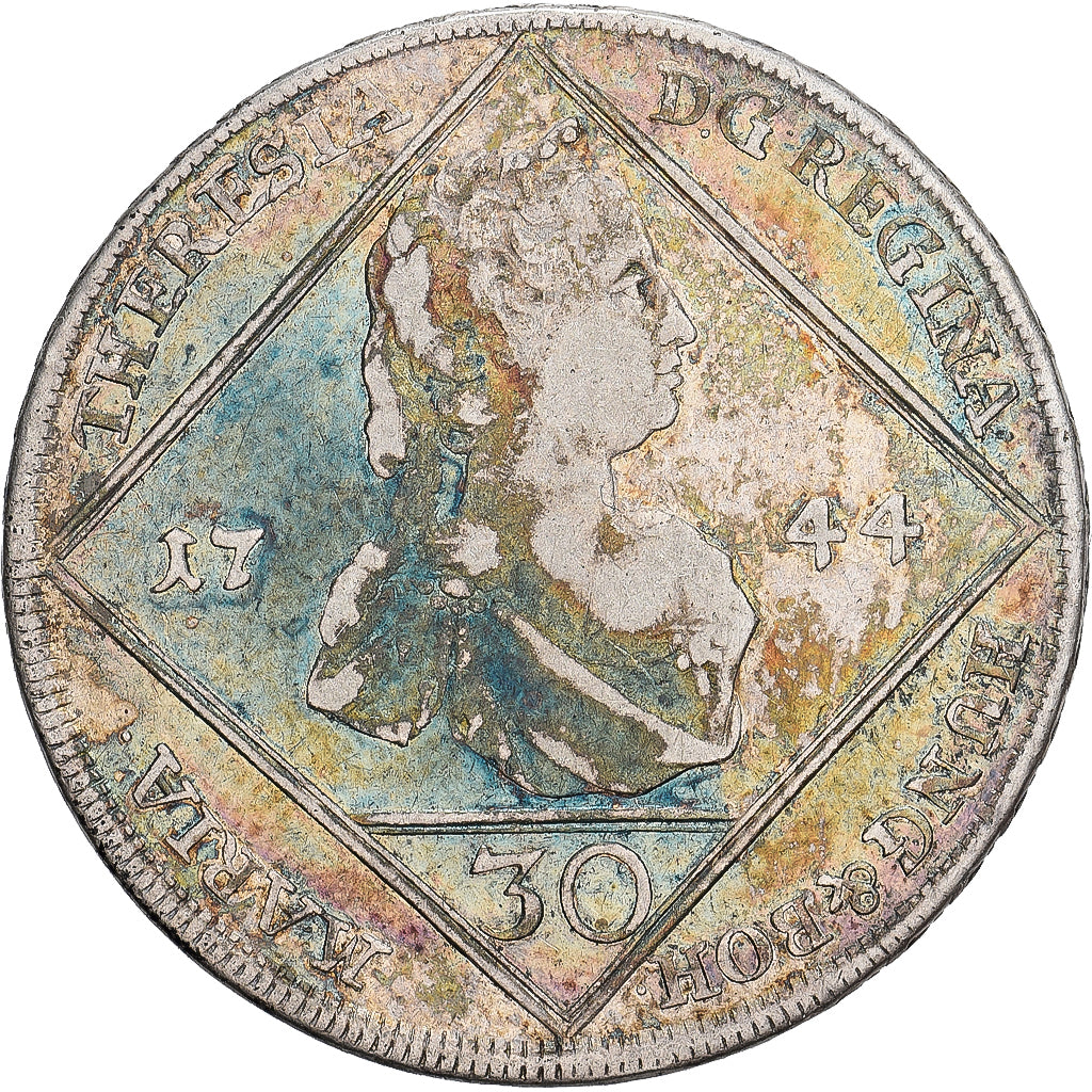 Austria, Maria Theresa, 30 Kreuzer, 1744, Vienna, Silver, VF(30-35), KM:1694