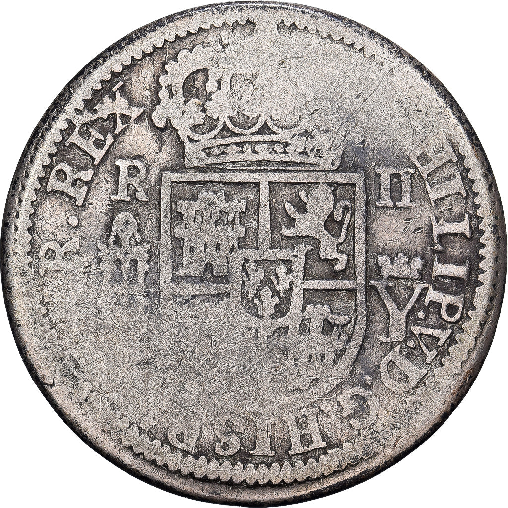 Espanha, Philip V, 2 Reales, 1708, Segovia, Prata, VF(20-25), KM:275