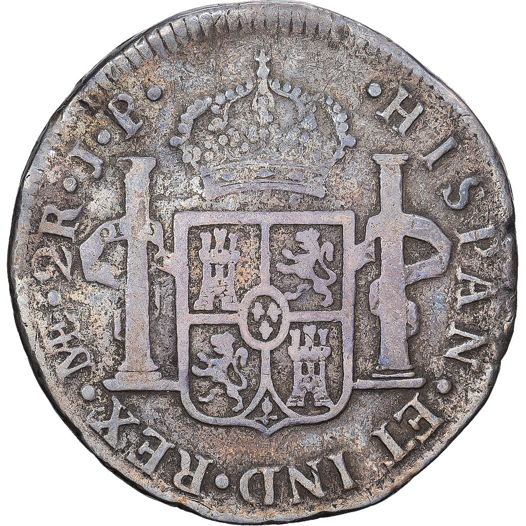 Perú, 2 Reales, 1816, Lima, Plata, BC+, KM:115.1