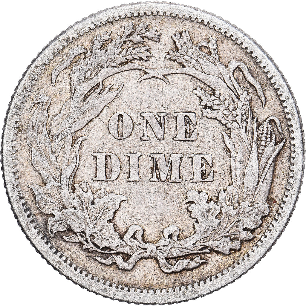 Estados Unidos, Dime, Seated Liberty Dime, 1890, Philadelphia, Plata, MBC