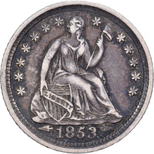 Estados Unidos da América, Half Dime, Seated Liberty Half Dime, 1853, New