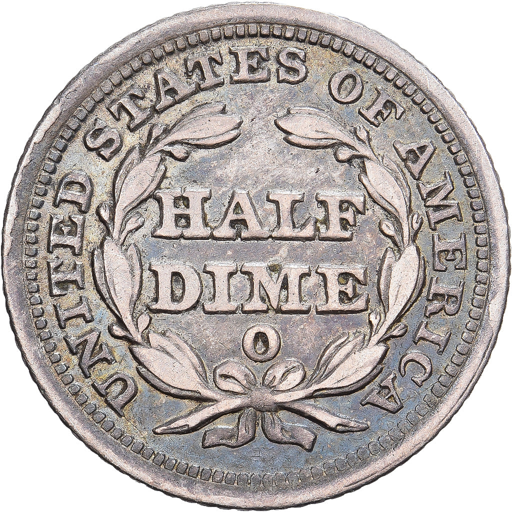 Estados Unidos da América, Half Dime, Seated Liberty Half Dime, 1853, New