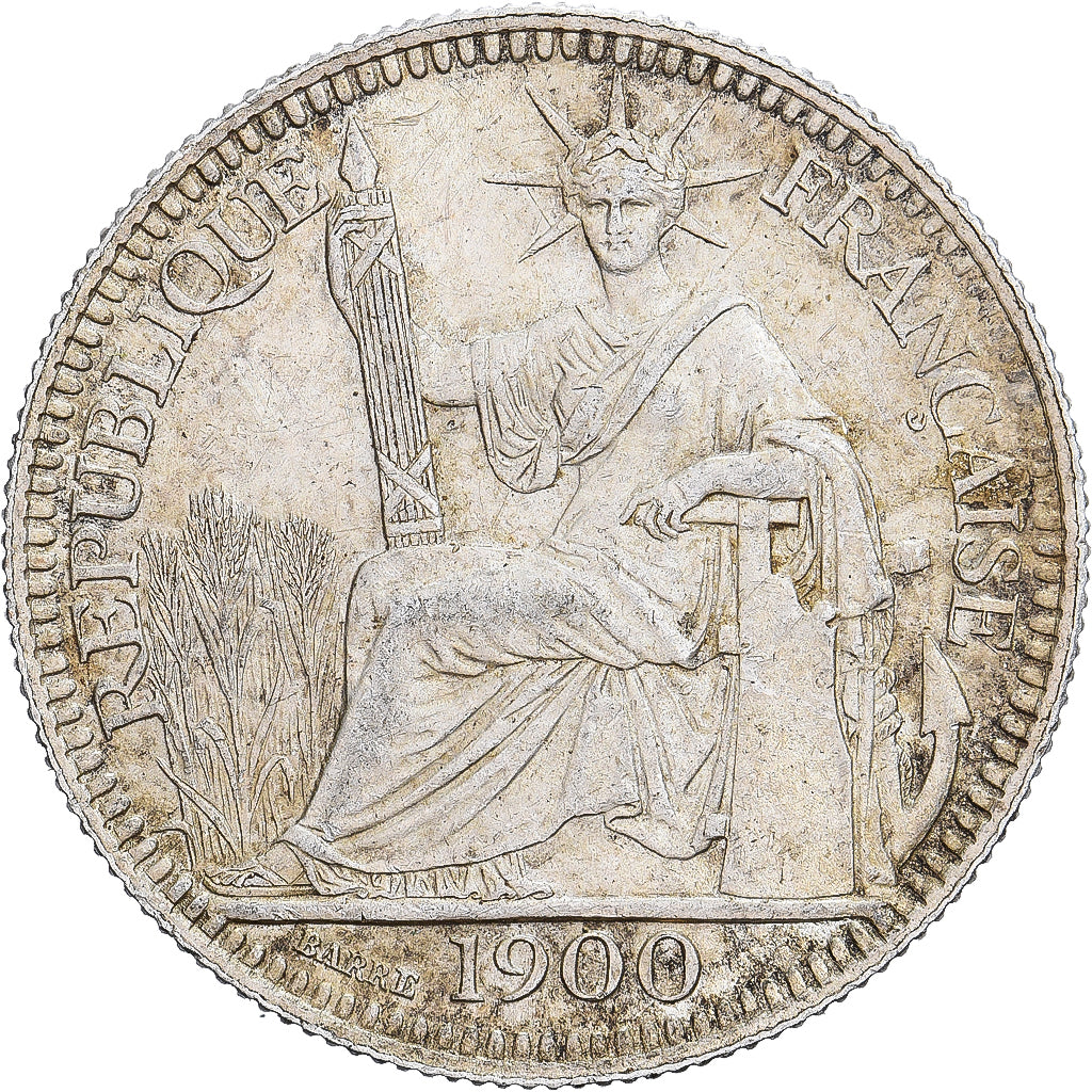 Indochina Francesa, 10 Cents, 1900, Paris, Plata, EBC+, KM:9