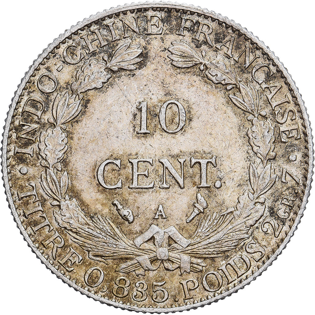 Indochina Francesa, 10 Cents, 1900, Paris, Plata, EBC+, KM:9