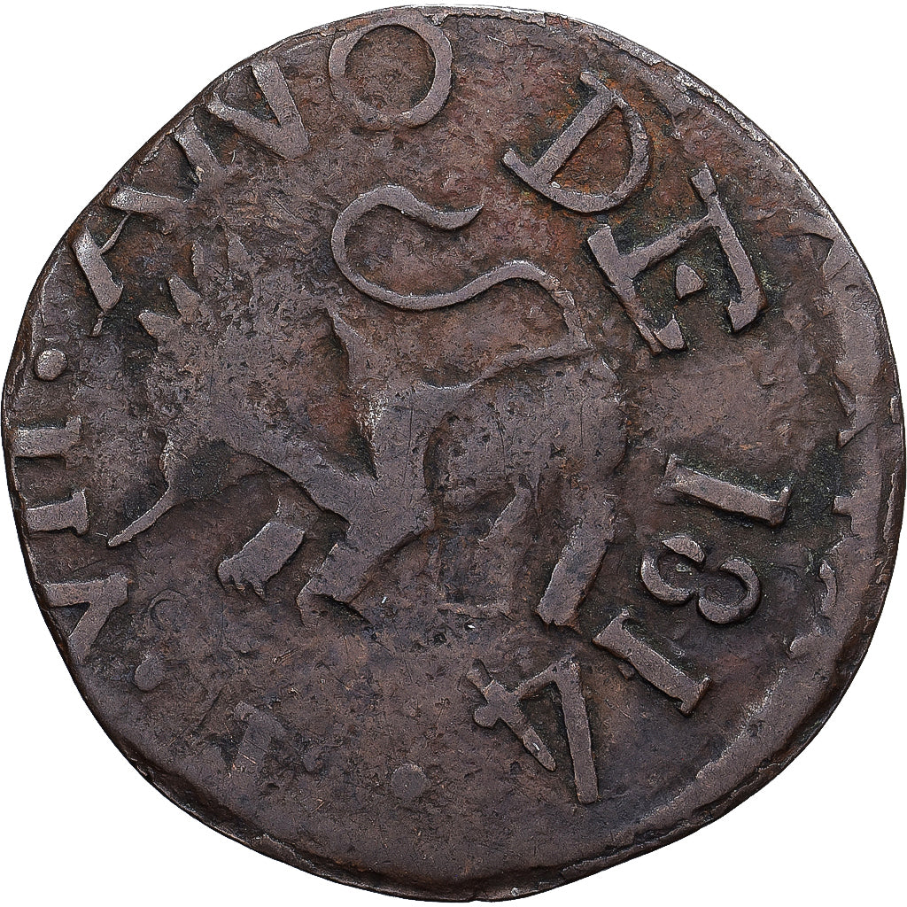 Venezuela, GUAYANA, 1/2 Réal, 1814, Cobre, BC+, KM:41.1