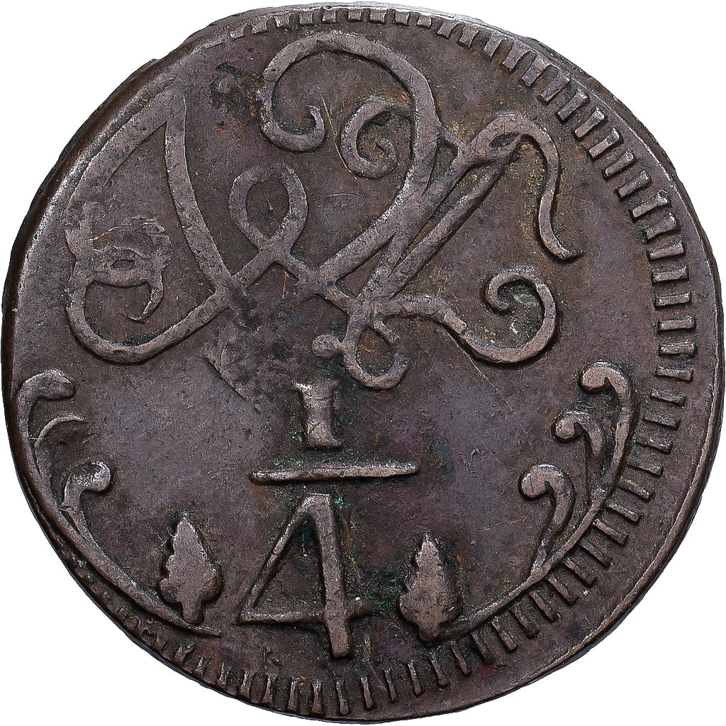Venezuela, CARACAS, 1/4 Réal, 1818, Caracas, Cobre, VF(30-35), KM:2