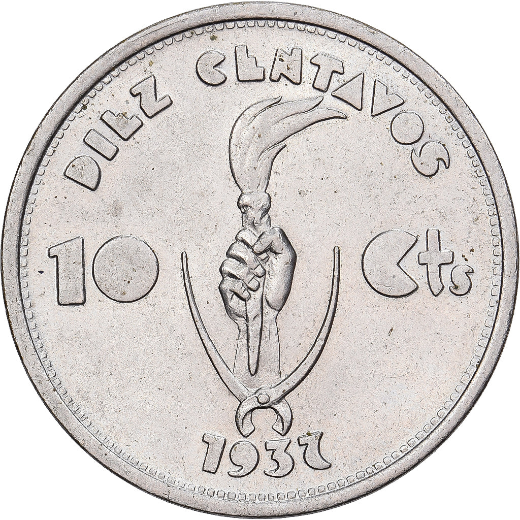 Bolivia, 10 Centavos, 1937, Cobre - níquel, EBC, KM:180