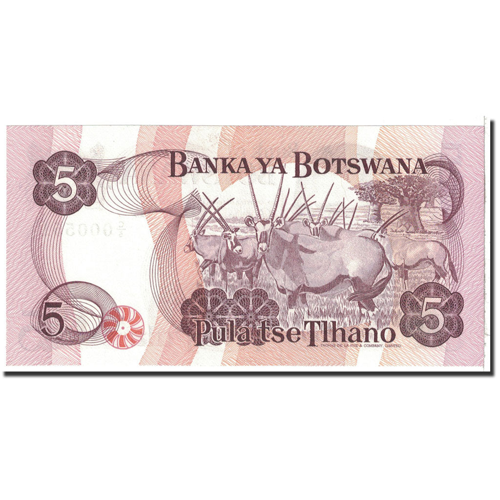 Banknote, Botswana, 5 Pula, 1982, Undated, KM:8a, UNC(65-70)