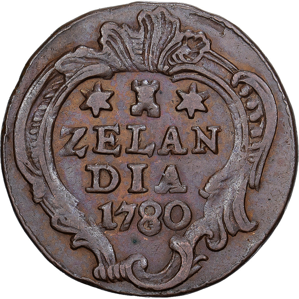 Países Baixos, ZEELAND, Duit, 1780, Cobre, EF(40-45), KM:101.1