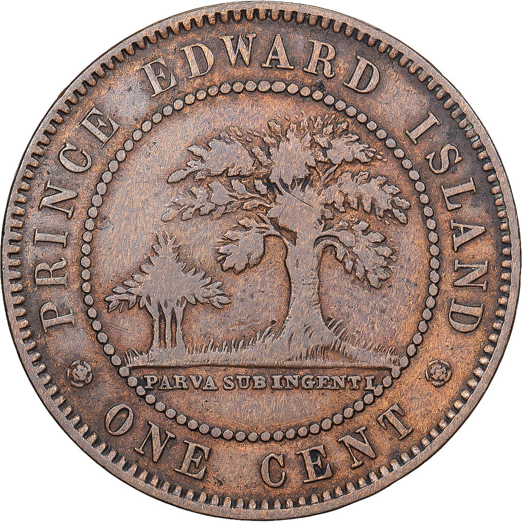ILHA DO PRÍNCIPE EDUARDO, Cent, 1871, Bronze, VF(30-35), KM:4