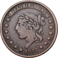 USA, Cent, 1837, Miedź, VF(30-35)