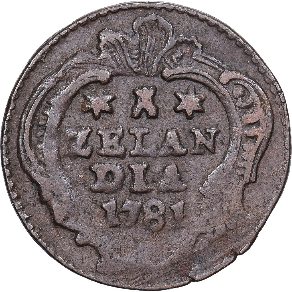 Países Baixos, ZEELAND, Duit, 1781, Cobre, VF(30-35), KM:101.1