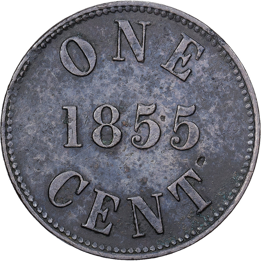 ILHA DO PRÍNCIPE EDUARDO, Cent, 1855, Ottawa, Cobre, EF(40-45)