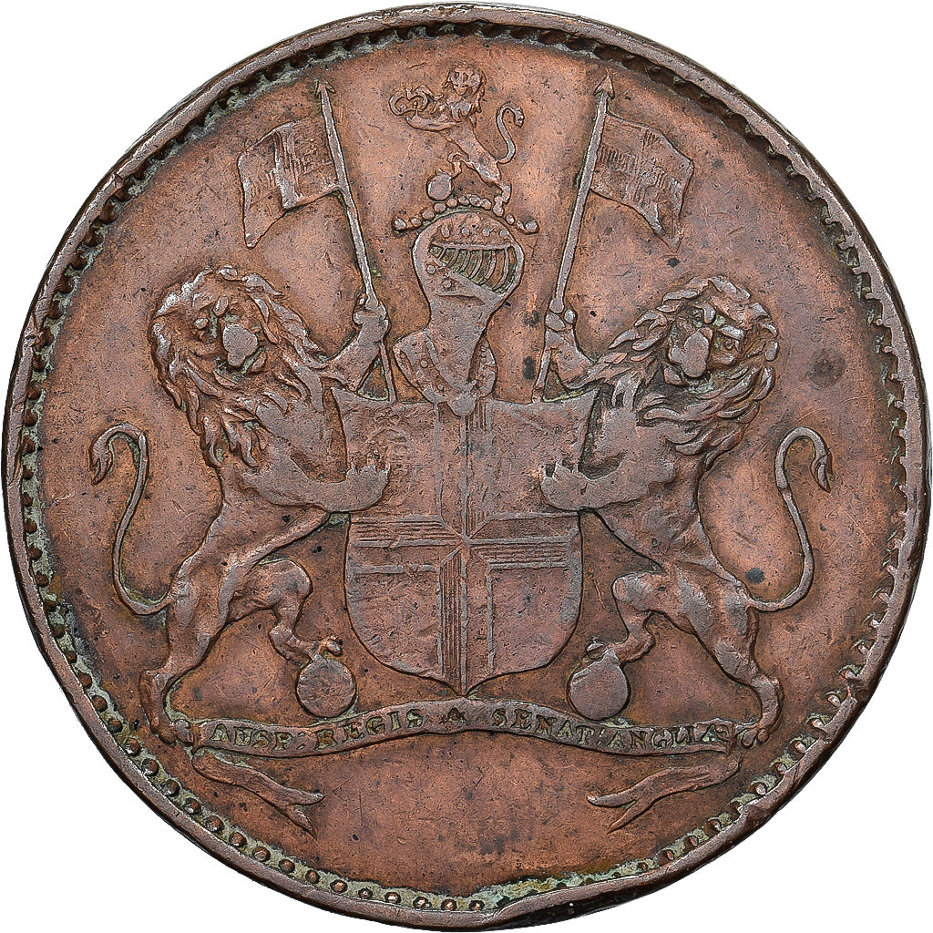 Saint Helena, Ascension and Tristan da Cunha, 1/2 Penny, 1821, Copper