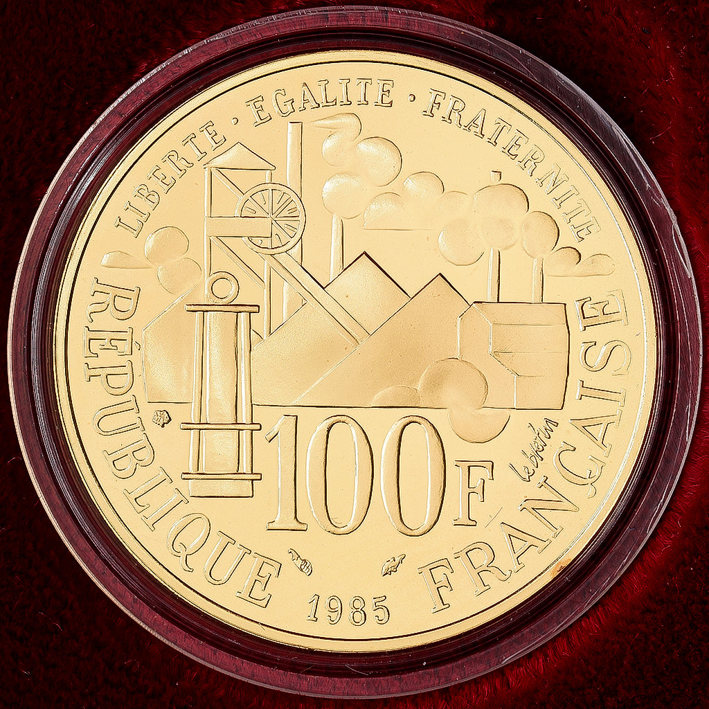 France, 100 Francs, Émile Zola - Germinal, 1985, Paris, Gold, MS(65-70)