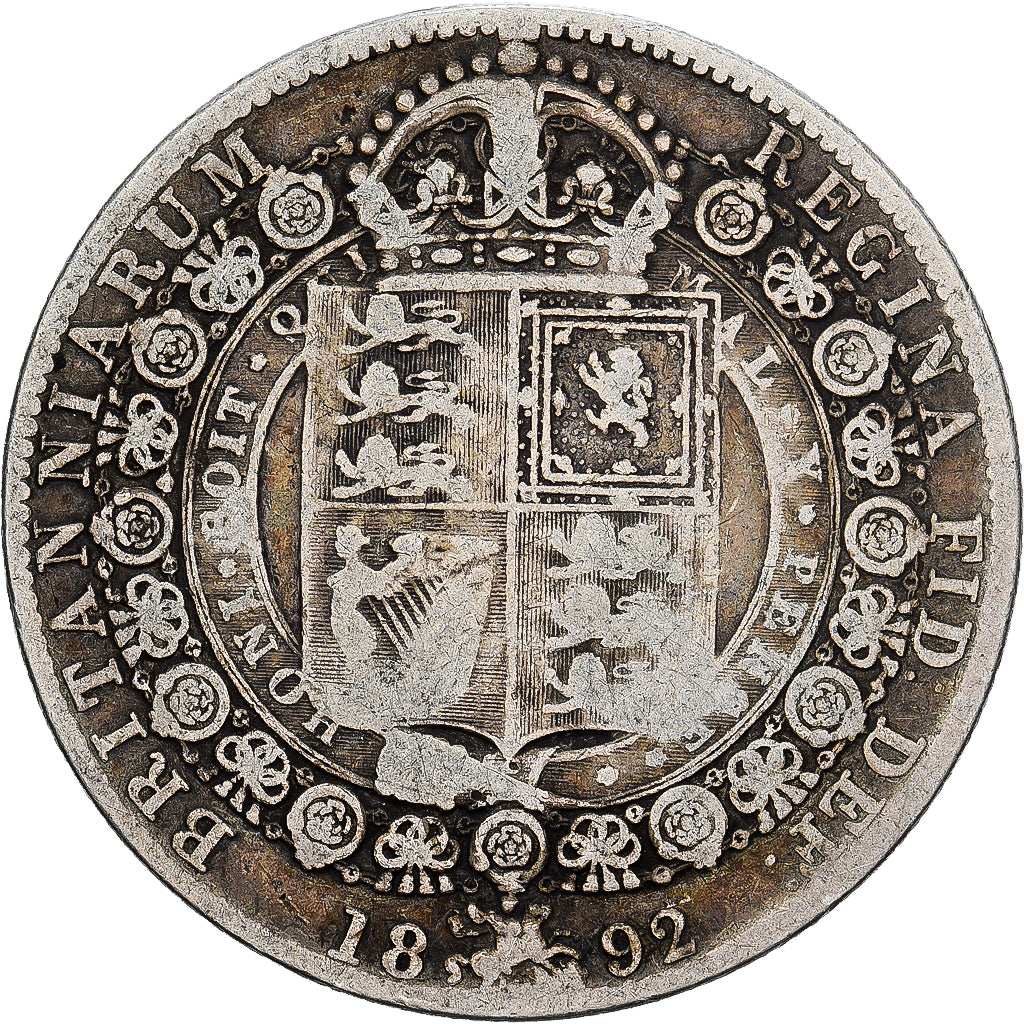 Großbritannien, Victoria, 1/2 Crown, 1892, London, Silber, S, KM:764