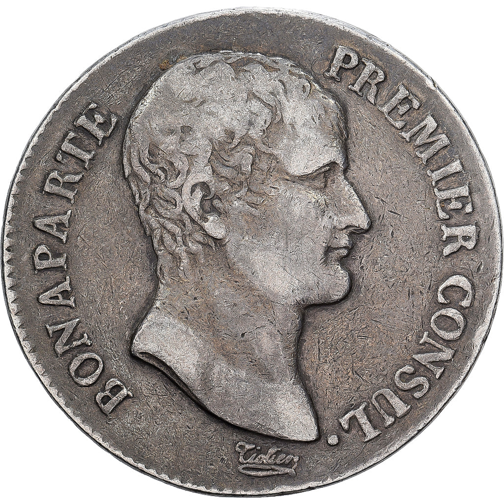 França, 5 Francs, Napoléon I, 1804, Toulouse, Prata, VF(30-35), KM:659.10