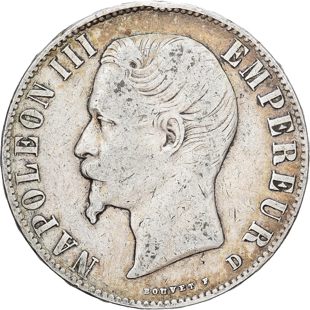 France, Napoléon III, 5 Francs, Napoléon III, 1856, Lyon, Argent, TB, KM:782.3