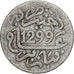 Marrocos, Moulay al-Hasan I, 1/2 Dirham, 1881/1299 AH, Paris, Prata, VF(20-25)