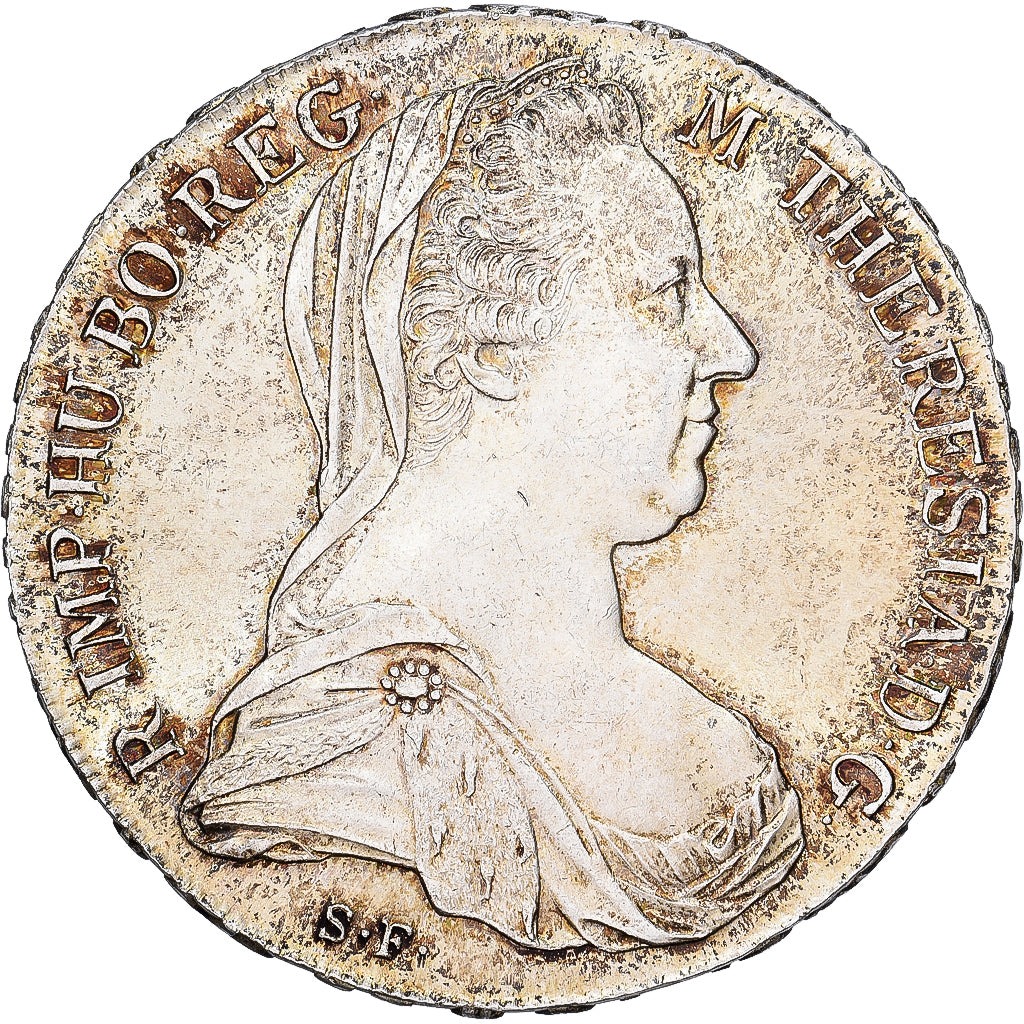 Áustria, Thaler, Convention, 1780, Nova cunhagem, Prata, AU(50-53), KM:23