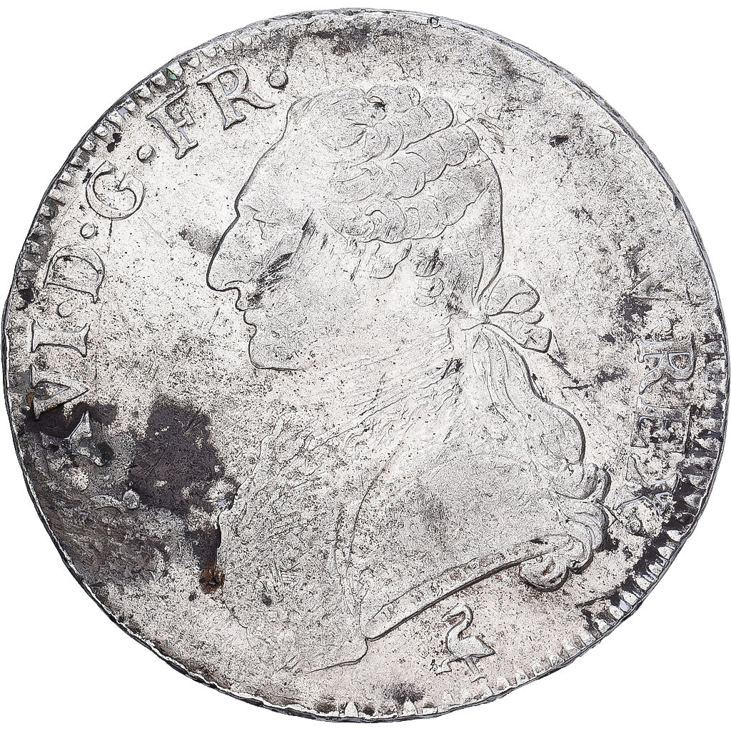 França, Louis XVI, Ecu, Écu aux branches d'olivier, 1784, Paris, Prata
