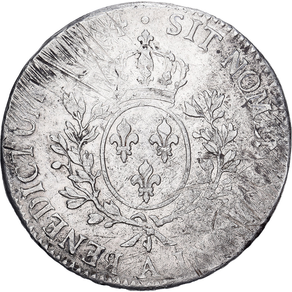 França, Louis XVI, Ecu, Écu aux branches d'olivier, 1784, Paris, Prata