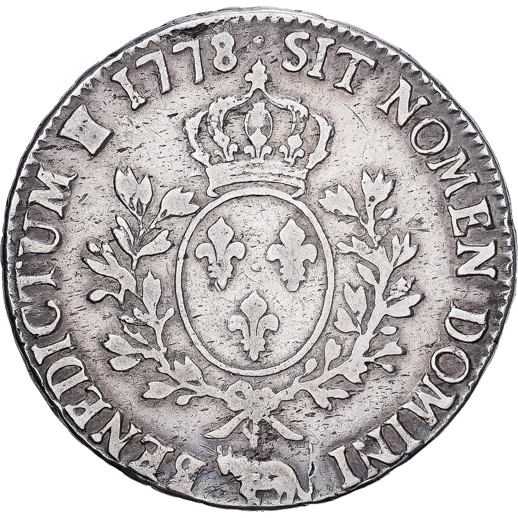 França, Louis XVI, Ecu, Écu de Béarn aux branches d'olivier, 1778, Pau