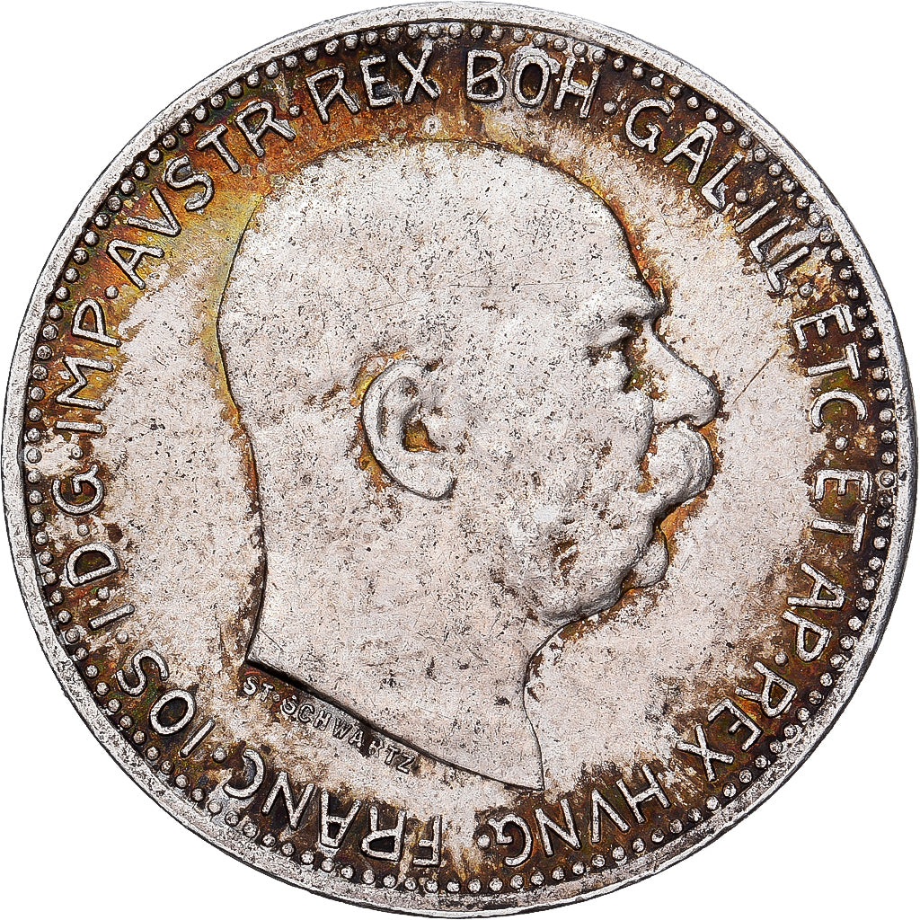 Austria, Franz Joseph I, Corona, 1915, Vienna, Silver, EF(40-45), KM:2820