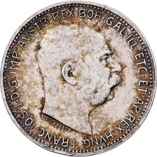 Austria, Franz Joseph I, Corona, 1915, Vienna, Argento, BB, KM:2820