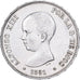 Spanien, Alfonso XIII, 5 Pesetas, 1891, Madrid, Silber, SS+, KM:689