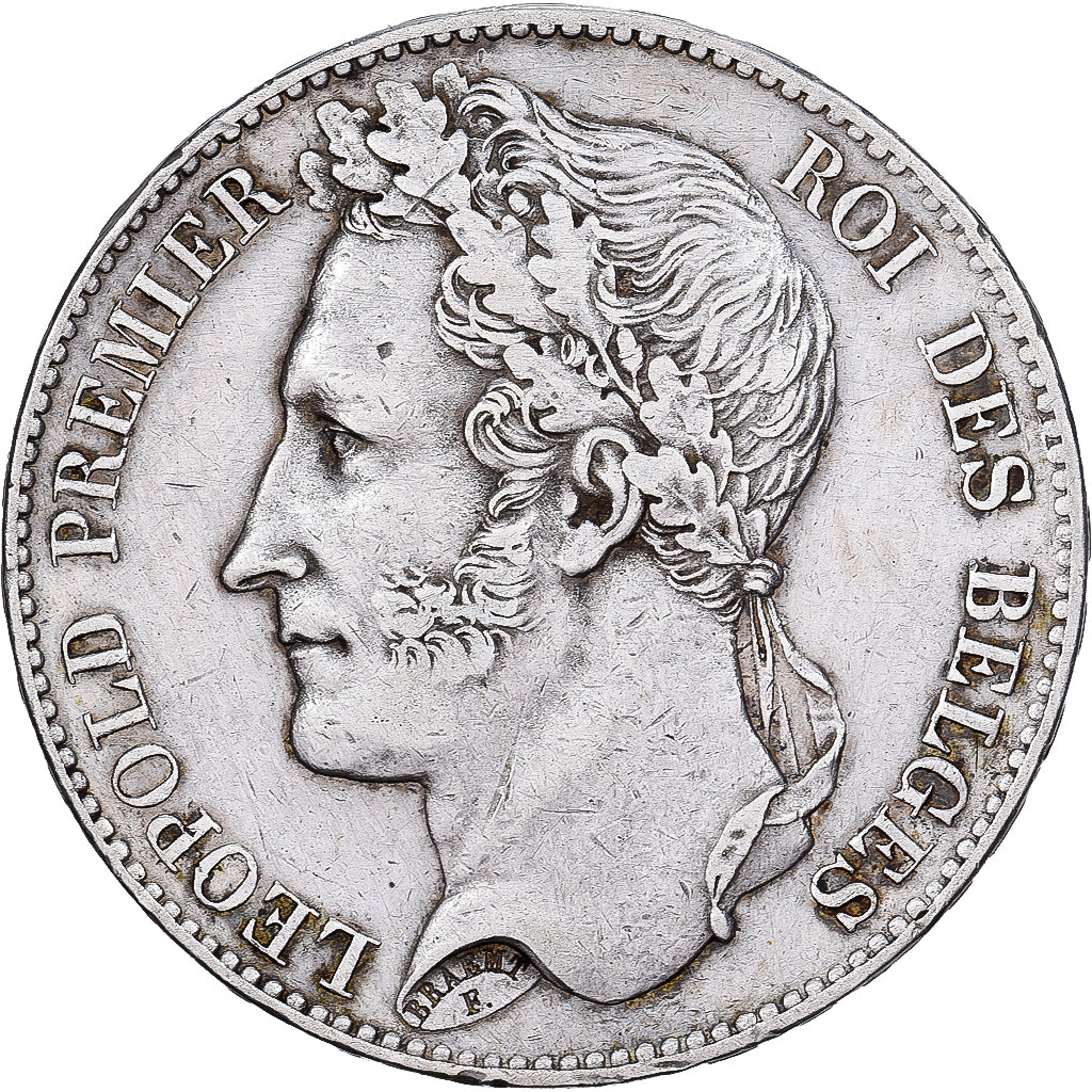 Bélgica, Leopold I, 5 Francs, 5 Frank, 1849, Brussels, Prata, EF(40-45), KM:3.2