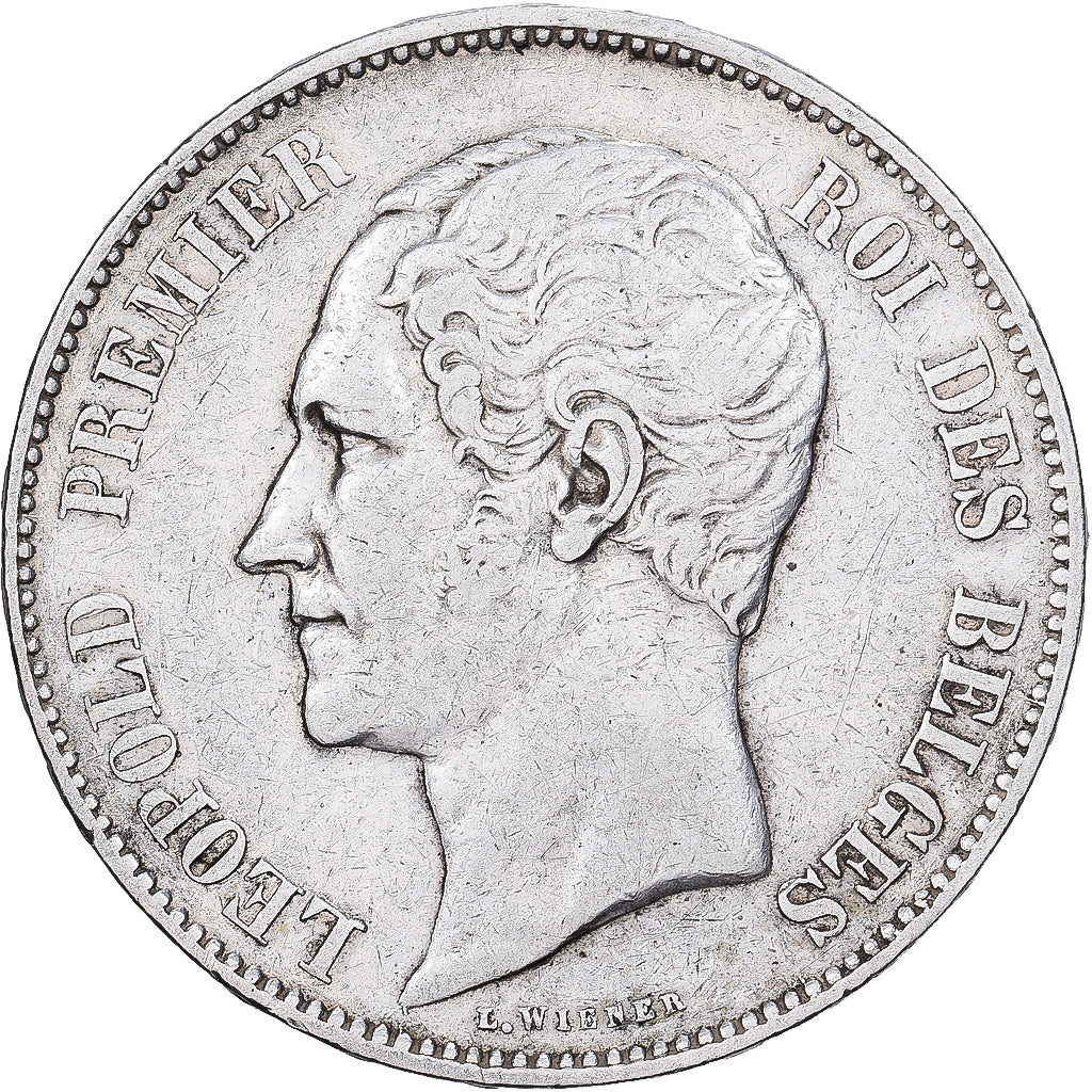 Bélgica, Leopold I, 5 Francs, 5 Frank, 1849, Brussels, Prata, EF(40-45), KM:17