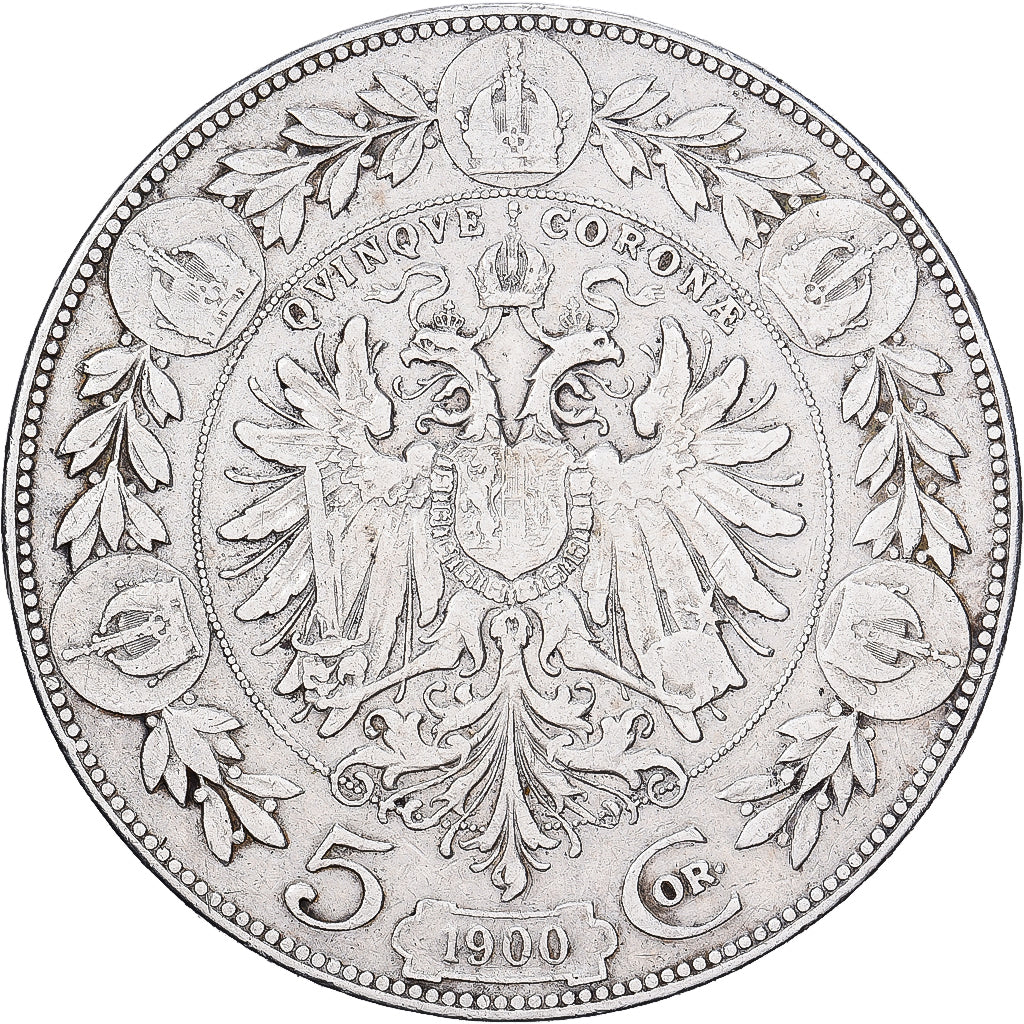 Austria, Franz Joseph I, 5 Corona, 1900, Vienna, Silver, VF(30-35), KM:2807