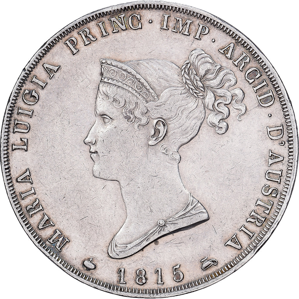 Duchy of Parma and Piacenza, PARMA, Maria Luigia, 5 Lire, 1815, Milan, Prata