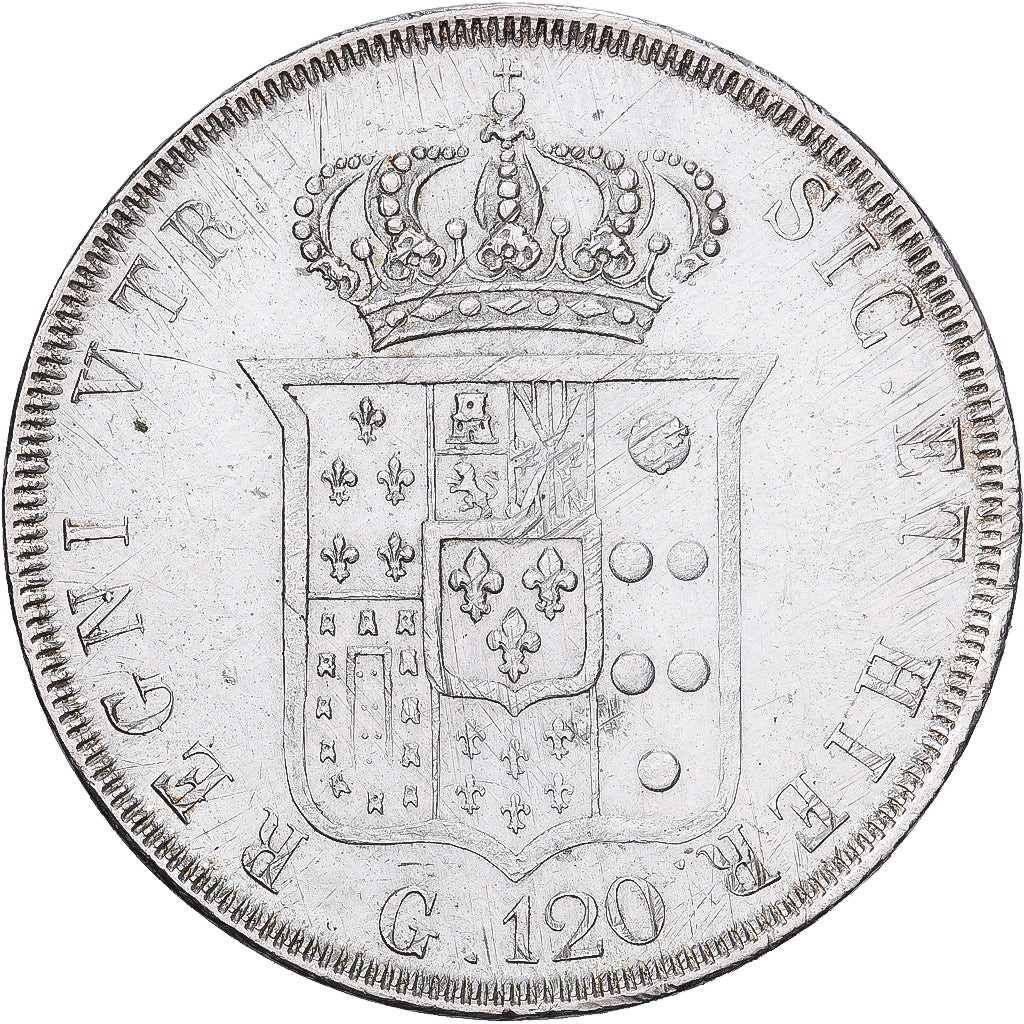 Kingdom of the Two Sicilies, NAPLES, Ferdinando II, 120 Grana, 1841, Naples