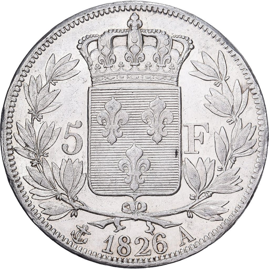 France, 5 Francs, Charles X, 1826, Paris, Silver, EF(40-45), KM:720.1