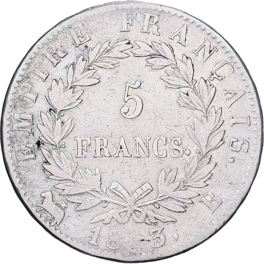 France, 5 Francs, Napoléon I, 1813, Rouen, Argent, TB+, KM:694.2