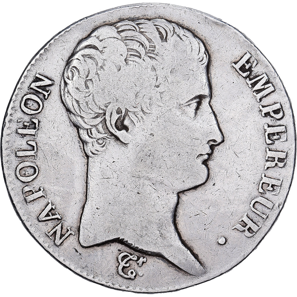 França, 5 Francs, Napoléon I, AN 13, Toulouse, Prata, VF(30-35), KM:662.10